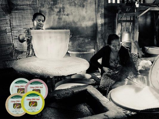 Bánh tráng gạo làng Phú long