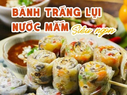 bánh tráng lụi chấm mắm me