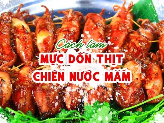 mực nhồi thịt chiên nước mắm