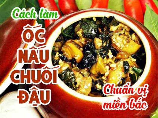 ốc nấu chuối đậu