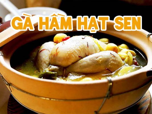 gà hầm hạt sen