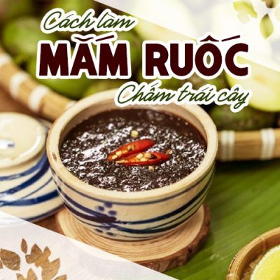 cách xào mắm ruốc ăn trái cây