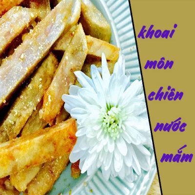 khoai môn chiên nước mắm