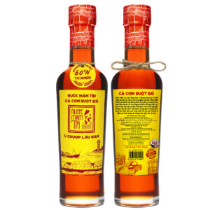[Cặp 2 chai 250ml] Nước mắm Tĩn cá cơm ruột đỏ 60N độ đạm truyền thống sạch không chất bảo quản