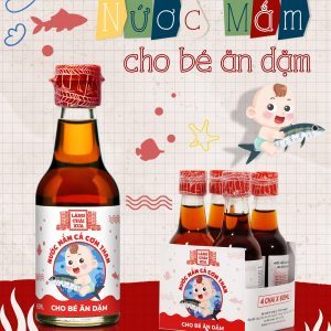 [LỐC 4 CHAI] Nước mắm cho bé ăn dặm Cá Cơm Than 60ml