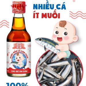 Nước mắm cho bé ăn dặm cá cơm than Làng Chài Xưa 60ml