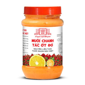 [Hủ 260g] Muối ớt đỏ chanh tắc Làng Chài Xưa nguyên liệu tươi, thơm ngon đặc biệt chấm thịt nướng, hải sản