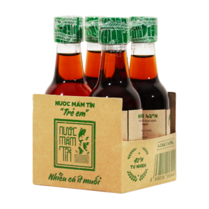 [Lốc 4 chai 60ml] Nước mắm Tĩn trẻ em cho bé độ đạm 42N nhiều cá ít muối kích thích vị giác
