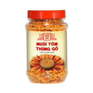 [Hủ 130g] Muối tôm thùng gỗ Làng Chài Xưa làm từ tôm thật mang hương vị đặc trưng đậm đà, thơm ngon