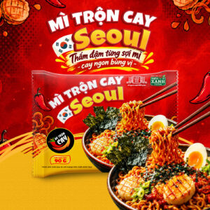 Mì Trộn Cay Seoul thấm đẩm từng sợi mì cay thơm bùng vị Làng Chài Xưa